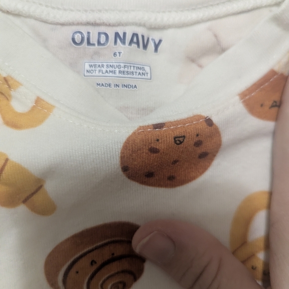 Old Navy Cookie and Pastry Print Pajama Set - Cream and Brown - Picture 2 of 2